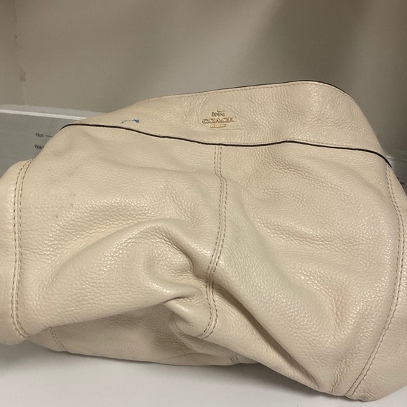 Coach Handbags - VINTAGE COACH/Off-White Leather Shoulder Bag (never used)